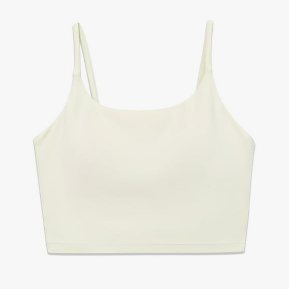 JGGSPWM Sports Bras for Women Quick-Dry Padded Wirefree Workout Cropped Tank Tops Camisole Yoga Fitness Running Gym Khaki S