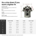 thumbnail image 5 of Pofeuu Skeletons Love Flowers Print Mens Casual Short Sleeve Shirts Beach Summer Spread Collar Pocket Tops Men's Casual Short-sleeved Shirt-X-Large, 5 of 5
