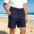 thumbnail image 6 of HAOTAGS Big Boys Casual School Shorts (5-14) Elastic Waist Lightweight Shorts with Pockets Navy Size 8, 6 of 10