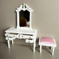 thumbnail image 6 of Vaveren 1/12 Dollhouse Miniatures Dressing Table Doll Furniture for Garden Dollhouse, 6 of 8