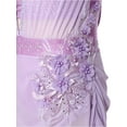 thumbnail image 6 of Doomiva Girls Lyrical Dance Dress Backless Ballet Leotard Sheer Mesh Skirt Figure Skating Dress for Performance Lavender 6, 6 of 7