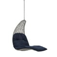 thumbnail image 2 of Modway Landscape Hanging Chaise Lounge Outdoor Patio Swing Chair in Light Gray Navy, 2 of 6