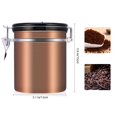 thumbnail image 3 of Airscape Coffee Beans Storage Canister Acero inoxidable hermético Coffee Beans Container Storage Canister Can-1.5L(oro) EOTVIA No, 3 of 6