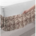 thumbnail image 2 of Brown Paisley Bed Skirt, Intertwined Abstract Leaves Curvy Ornaments Nature Theme Print, Elastic Bedskirt Dust Ruffle Wrap Around for Bedding Decor, 4 Sizes, Dark Mauve and Champagne, by Ambesonne, 2 of 2