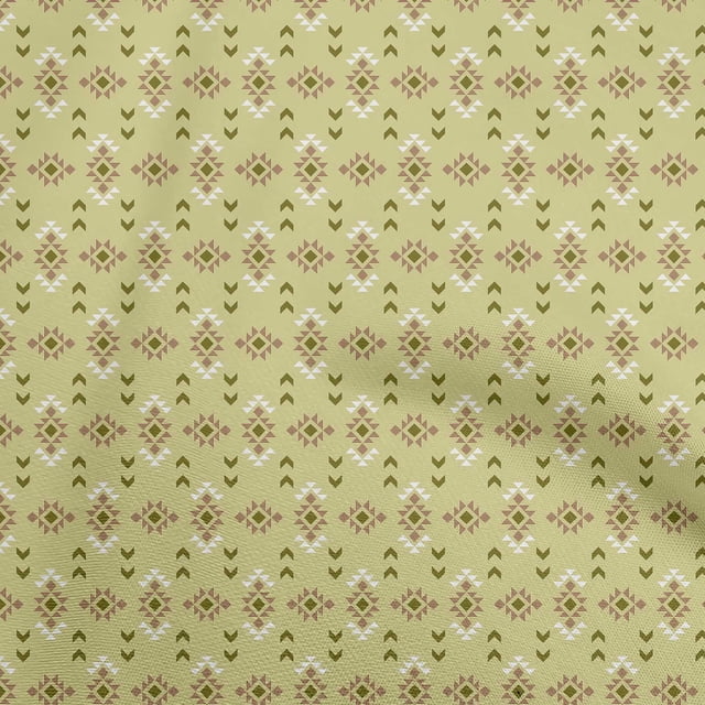 oneOone Velvet Dusty Green Fabric Geometric Sewing Craft Projects Fabric Prints By Yard 58 Inch Wide