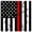 Black White Red, variant on Blue American Flag Wooden Wall Clock Silent Non Ticking, Black White Striped US Flag Stars Square Wall Clocks Battery Operated, Decor Clock for Home Office, Living Room, Kitchen, 12 Inch