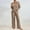 Khaki, variant on ZZwxWA Womens Lounge Set Cute Long Sleeve Pajama Sets Casual 2 Piece Pj Outfit Fall Sleepwear Pockets