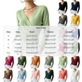 thumbnail image 4 of Women's Cinched Waist Knit Tops Fall and Winter Long Sleeved Solid Color Collar Top Casual Sweater, 4 of 9