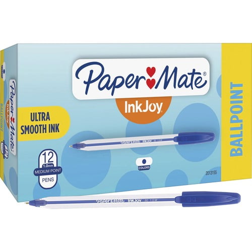 Paper Mate InkJoy 50 Stick Ballpoint Pens - Medium Pen Point - Blue - 1 Dozen Paper Mate InkJoy 50 Stick Ballpoint Pens - Medium Pen Point - Blue - 1 Dozen