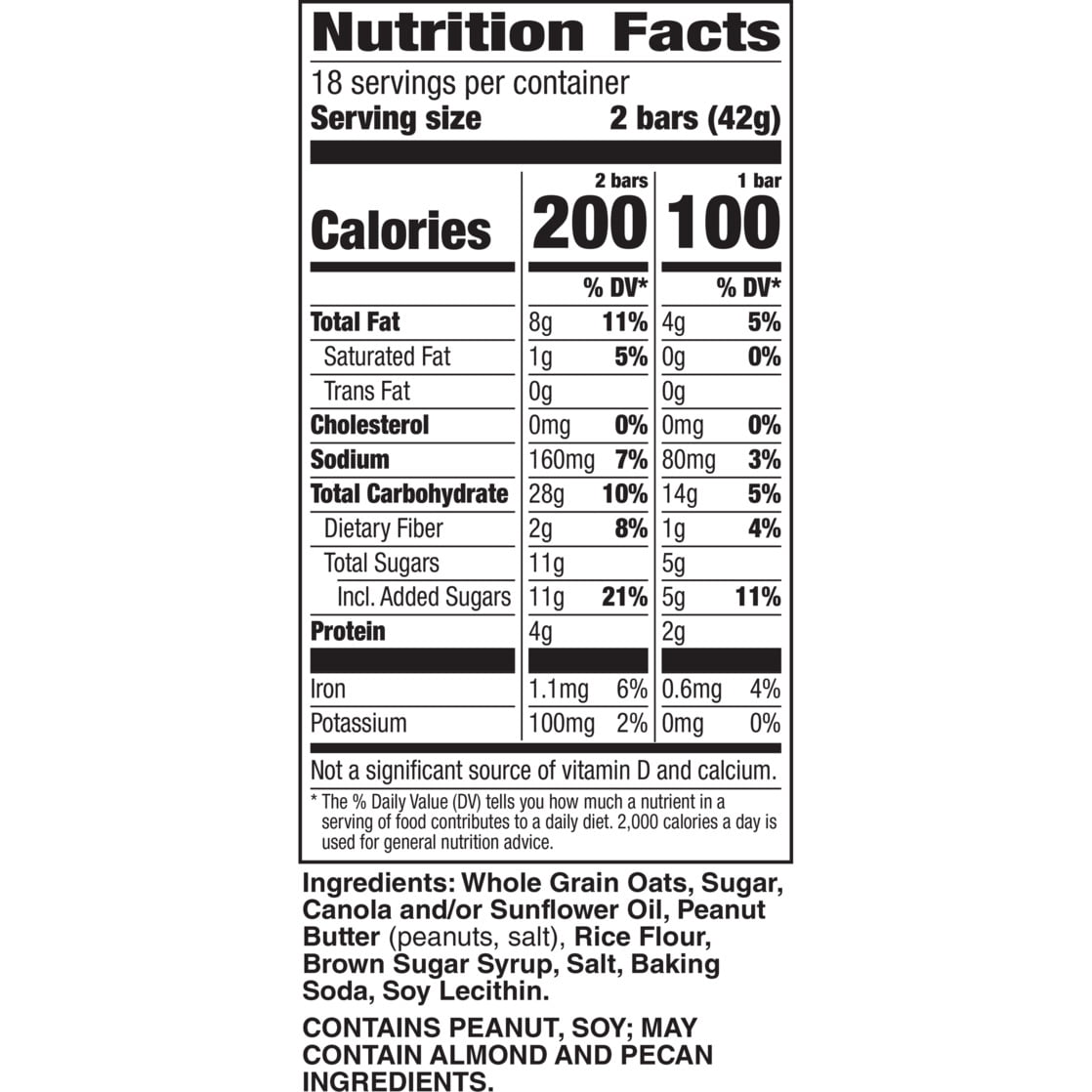 Nature Valley Crunchy Granola Bars, Peanut Butter, 1.49 oz, 18 ct, 36 bars