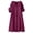 A-Wine, variant on Summer Dress for Women Plus Size Cotton Linen V-Neck Pockets Solid Puff Sleeve Knee-Length Dress