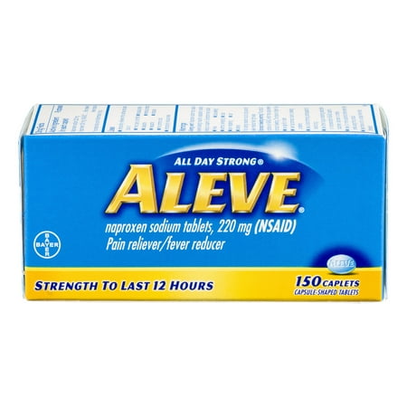 Aleve Analgésique / Fièvre Réducteur naproxène sodique Caplets, 220mg, 150 count