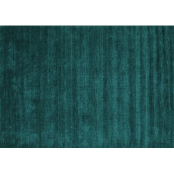 Ahgly Company Machine Washable Indoor Rectangle Abstract Turquoise Blue Contemporary Area Rugs, 8' x 10'