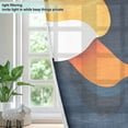 thumbnail image 4 of Yayeee Window Curtains Light Filtering 63"x52" Grommet Panel Pair Home Living Room Decor, Green Abstract Wavy, 4 of 7