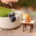thumbnail image 6 of Cartoon Random Color Decorations Garden for  Kitten Landscape Figurines Micro Landscape Lazy Cats 1, 6 of 8