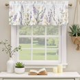 thumbnail image 2 of Spring Lavender Curtain Valances for Windows, Kitchen Valance Window Treatments Panel 2 Pack, Farmhouse Floral Pastoral Rod Pocket Short Curtains for Bathroom Bedroom 60 x 18 Inch, 2 of 8