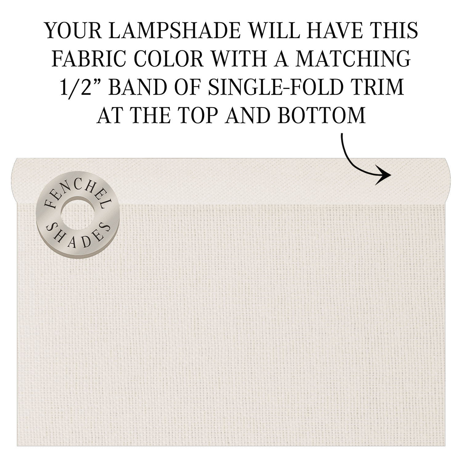Fenchel Shades | 6" Top Diameter x 10" Bottom Diameter x 8 Slant, (Washer/Spider Attachment) Empire Lamp Shade - (Linen Cream)