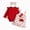 R001-Red, variant on NOLDARES Baby Girl Clothes Fall Winter Outfits Cute Print Infant Romper Suspender Skirt with Headband 3pc Set 0-24 Months(Red,3-6 M)