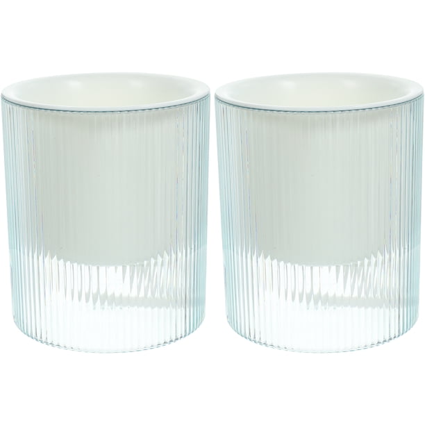 2 macetas de plástico transparente para jardinería, creativas, con autorriego, para almacenar agua (tamaño M)