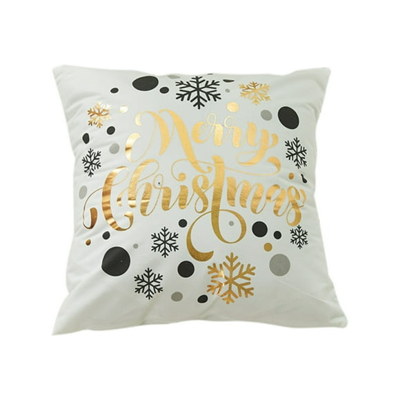 XZNGL Christmas Cushion Cover, Indoor Christmas Decor, Christmas Pillow, Cushion Pillow Case, Christmas Snowflake Santa Claus Home Decorative Linen Cushion C
