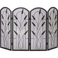 thumbnail image 1 of Écran Arqué 4 Plis Design Queue de Coton, Noir, 1 of 1