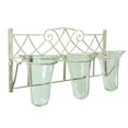 thumbnail image 1 of Benzara BM165092 Metal Candleholder - White & Clear, 1 of 1