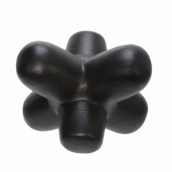8 in. Metal Geometric Orb Decor, Black