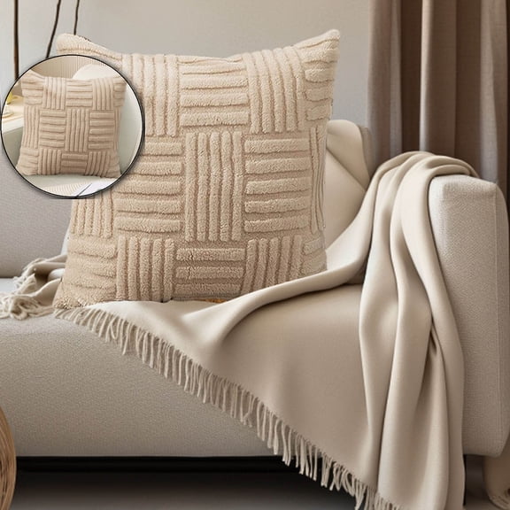 VQPeo Solid Color Velvet Pillowcase, Pleated Sofa Cushion Cover, Lumbar Support Office Waist Protection for Home & Workplace Comfort