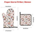 thumbnail image 2 of Naloa Rose Flowers Oven Mitts and Pot Holders 4 pcs Set, Cooking Baking Grilling Kitchen Oven Glove for Cooking, 2 of 6