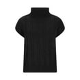 thumbnail image 4 of GigrtiJin Sweater Vest for Women Solid Color Cable Knitted Turtleneck Sleeveless Thermal Tunic Tops, 4 of 7
