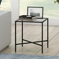 thumbnail image 6 of Evelyn&Zoe Henley 20" Wide Square Side Table with Glass Top, Blackened Bronze, 6 of 7