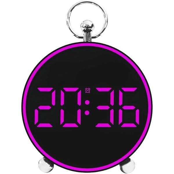 wonima02 LED Digital Alarm Clock with Date, Temperature, Snooze Function, Voice Control, Dimmer, Modern Design, Wall/Table Mount, Compact & Lightweight, Ideal Home Gift for Family (Red)