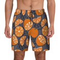 thumbnail image 3 of Uemuo Various Oranges Pattern Mens Swim Trunks Quick Dry Board Shorts with Mesh Lining, Stretch Beach Shorts Quick Dry No-Chafing Board Shorts-3X-Large, 3 of 9