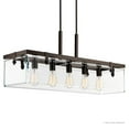 thumbnail image 7 of Urban Ambiance Luxury Mid-Century Modern Chandelier, Size: 15-3/4"H x 36-3/4"W, with Luxe Style Elements, Olde Bronze Finish and Clear Shade, UHP2440, 7 of 7