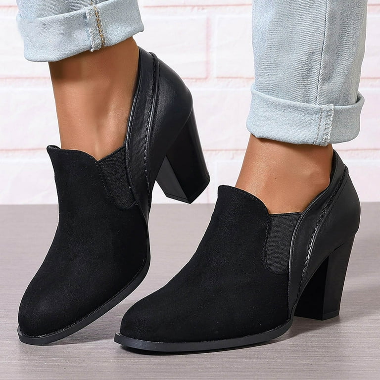 DVKOVI Country Concert Boots for Women Ankle Cowboy Boots Women s Ankle Boot Fashion Boots Riding Boots for Women Boot for Ladies Fall Winter Heel