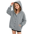thumbnail image 2 of Bixock Toddler Girls Hoodies Long Sleeve Tops Crew Neck Pullover Tops Solid Color Sweatshirts Windproof Warm Soft School Activity Daliy Wear Boys Clothings, 2 of 7