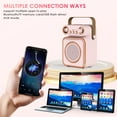 thumbnail image 3 of Qoosea Mini Karaoke Machine for Kids Portable Bluetooth Karaoke with 2 Wireless Microphone and Speaker Family Birthday Christmas Gifts, 3 of 8