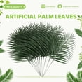 thumbnail image 4 of 12 Piezas de Hojas Palma Artificiales Plantas Falsa Frondas Tropicales Grandes Planta Verde para Fiesta Hawaiana, 4 of 5