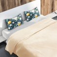 thumbnail image 5 of Yayeee Pillowcase King Size Set of 2 Satin Wrinkle Resistant Pillow Case, Floral Lemon, 5 of 7