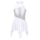 thumbnail image 3 of Leotardo de ballet con lentejuelas para niñas, vestido de tutú de ballet con espalda recortada irregular para patinaje artístico, disfraces de baile lírico, 3 of 5