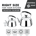 thumbnail image 5 of HausRoland Stainless Steel Kettles with Infuser Set of 2 Tea Kettle 1.1-qt. (1 L) and 3.2-qt. (3 L), 5 of 5