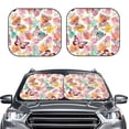 thumbnail image 2 of Yiaed Butterflies and Roses Print Car Front Windshield Sun Shade,Foldable Anti-UV Car Sunshade for Front Window for Most Vehicles-Medium, 2 of 5