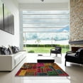 thumbnail image 7 of Ahgly Company Machine Washable Indoor Rectangle Abstract Red Brown Area Rugs, 7' x 10', 7 of 7