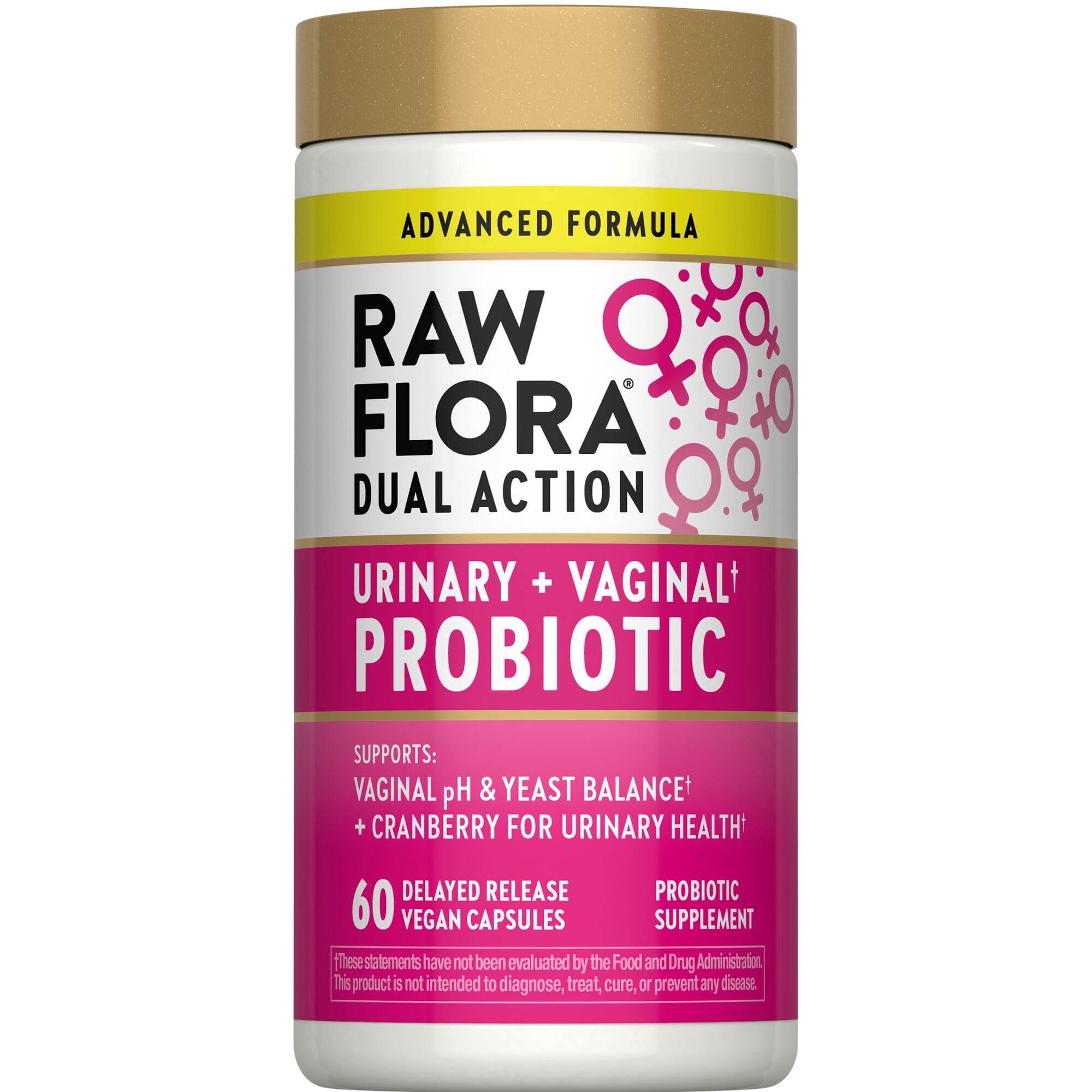Probiotics for Women | 60 Capsules | with Cranberry Extract | Vegan, Gluten Free | by Raw Flora