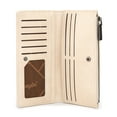 thumbnail image 5 of Wrangler Minimalist Wallet Credit Card Wallet for Women with Smooth Zippers, Tan, 5 of 7