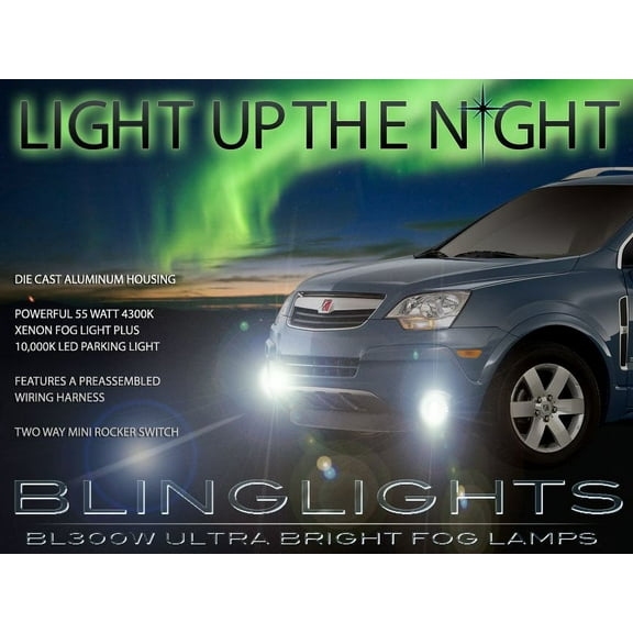 For 2008 2009 2010 Saturn Vue Xenon Fog Lamps Driving Lights Foglamps Foglights Kit XE XR Green Hybrid
