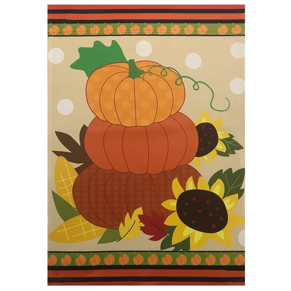 Pumpkins and Sunflowers Autumn Garden Flag 12.5" x 18"