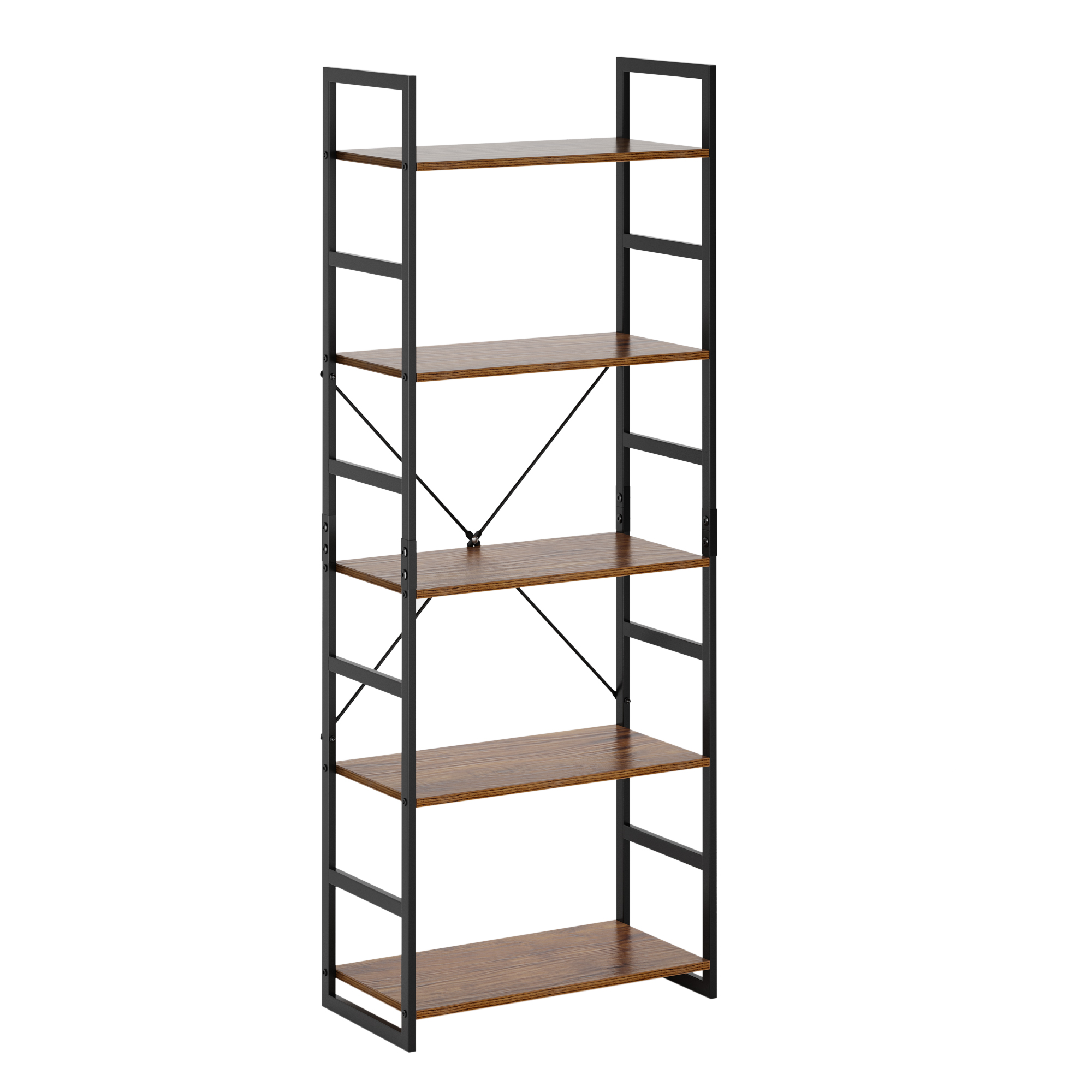 Storage Bookshelf, Bookshelf Organizer Bookcase, with Resistant Black