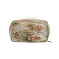 thumbnail image 2 of BZSMCE Makeup and Cosmetic Bag Women Simple Roses and Butterflies with Lace Pattern Square Cosmetic Bag, 2 of 6