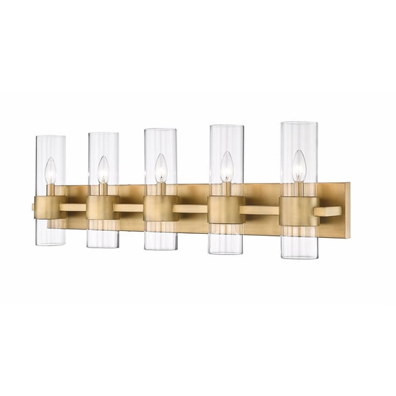 343-5V-RB-Z-Lite-Lawson - 5 Light Bath Vanity In Modern Style-11 Inches Tall and 38 Inches Wide-Rubbed Brass Finish